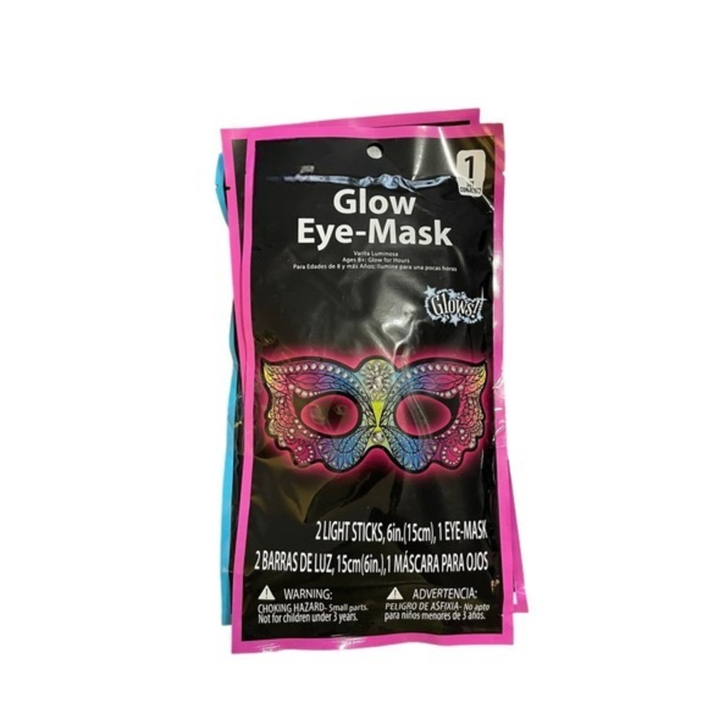 Glow Eye-Mask Set of 5 - 2 Light Sticks 1 Eye Mask in Each Pack